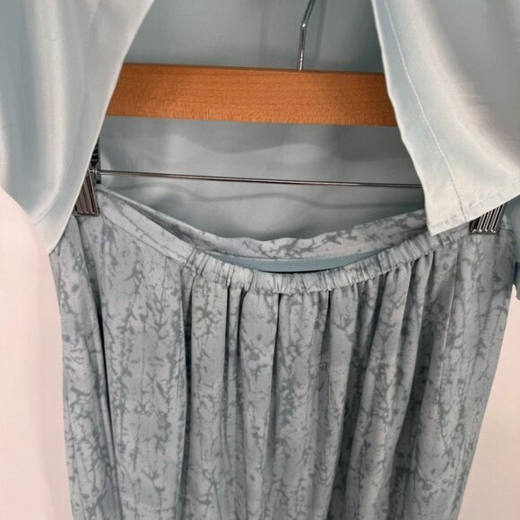 Elisabeth By Liz Claiborne Womens V-Neck Top & wrap Skirt Set Size 14- 16 Blue - Picture 14 of 15